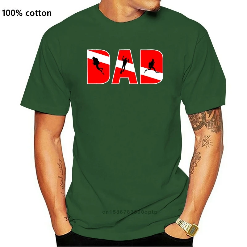 

New Tee Shirt For Men O-Neck Tops Male Mens Scuba Diving Dad - Diving Father Shirts
