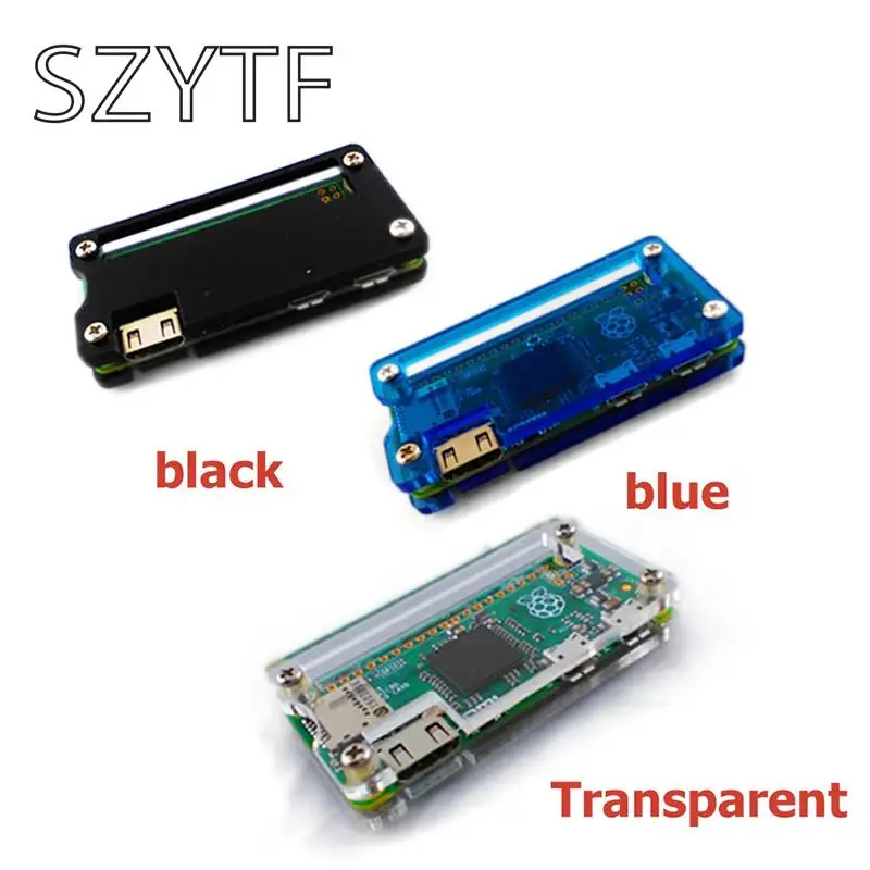 

Прозрачный акриловый чехол для Raspberry Pi Zero, 3 цвета, черный, синий