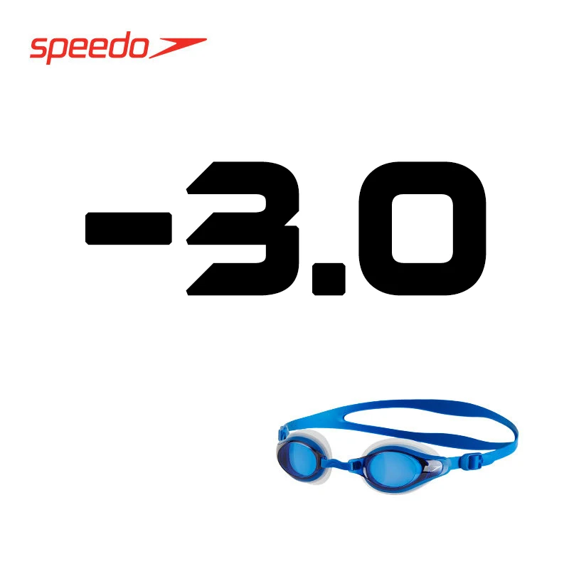 Очки для плавания Speedo, близорукость, очки для плавания, оптические очки, пульс, водонепроницаемые очки для плавания для мужчин и женщин, 150~ 800 градусов - Цвет: Blue -3.0 Degree