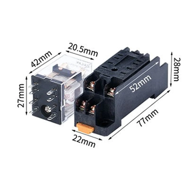 Реле MY2P HH52P MY2NJ 12 В 24 36 48 110 2220 в универсальный базовый держатель DPDT micro мини-реле с