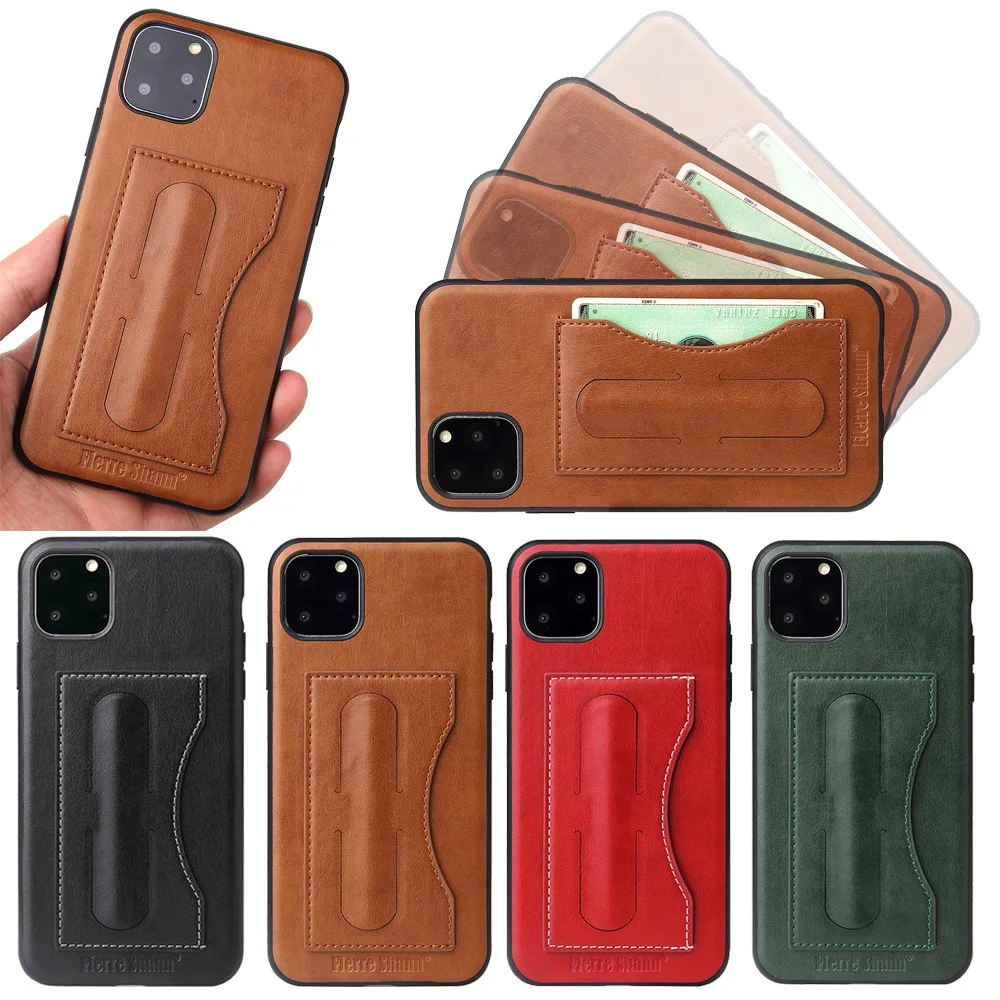 Чехол-накладка для iPhone 11 Pro Max 4 вида цветов 5 8 6 1 из искусственной кожи с отделением