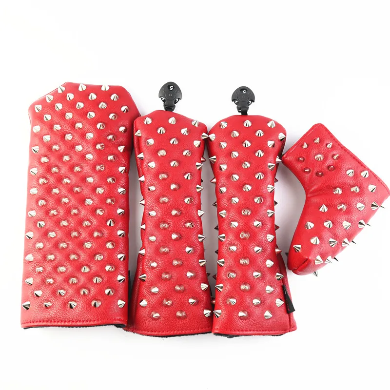 NRC Golf Head Covers Hybrid Woods Putter Чехлы для клюшек для гольфа красные синие заклепки