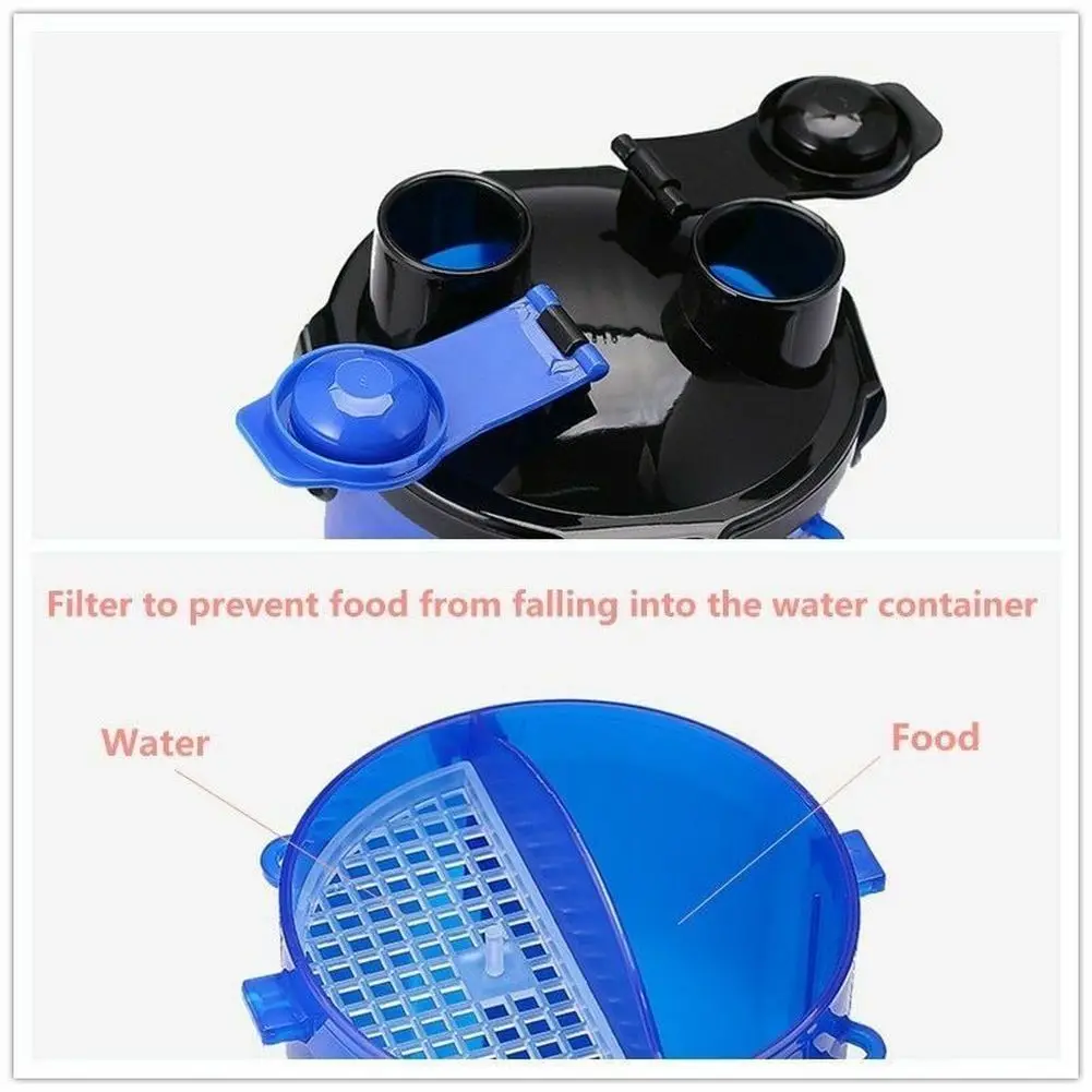Портативный 2 в 1 домашнему животному Еда бутылка для воды с складной силиконовые