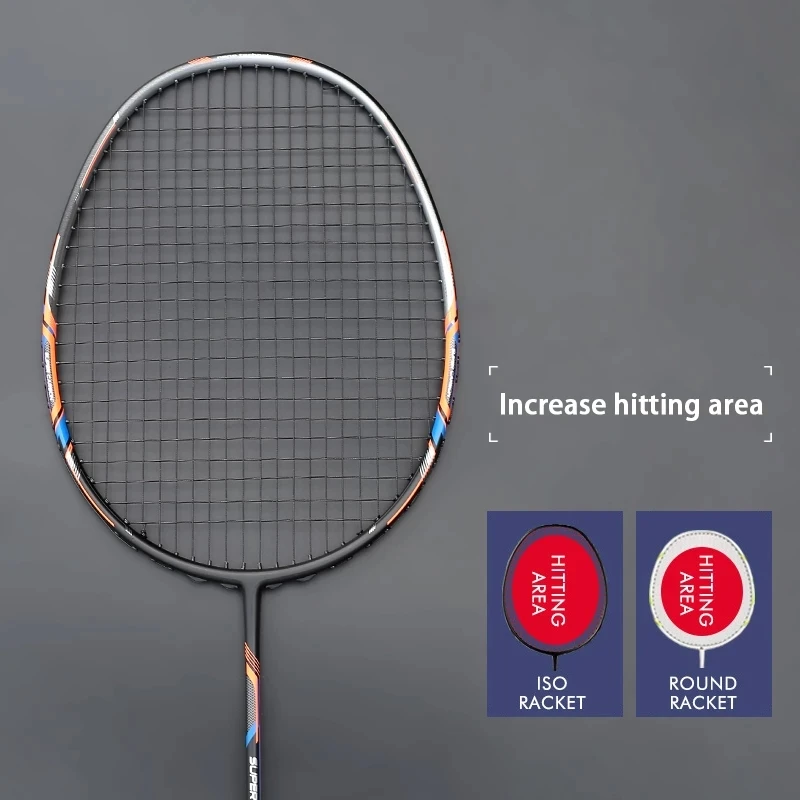 

Professional Full Carbon Fiber Strung Badminton Rackets 10U 50G Tension 22-35LBS 13kg Training Racquet Speed Sports With Bags-40