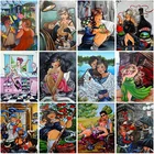 Полноразмерная квадратнаякруглая 5D алмазная живопись сделай сам, мультяшная картина с сексуальными толстыми стразами, алмазная вышивка крестиком стразы, мозаика, домашний декор