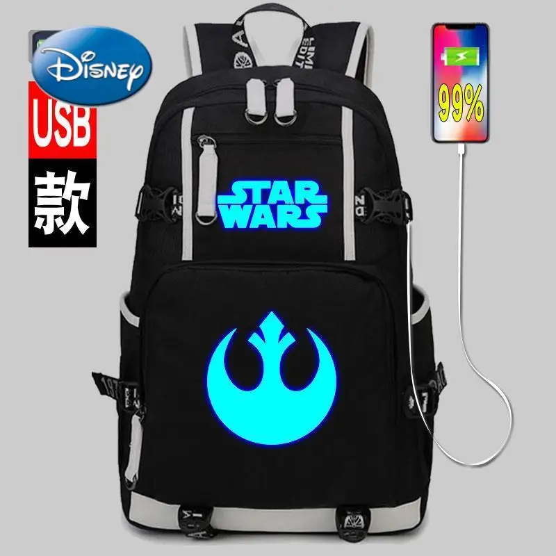 

New Disney Pack Star Wars Black Samurai White Samurai Men and Women Fashion Backpack Travel Sports Bag Kawaii School School Bag