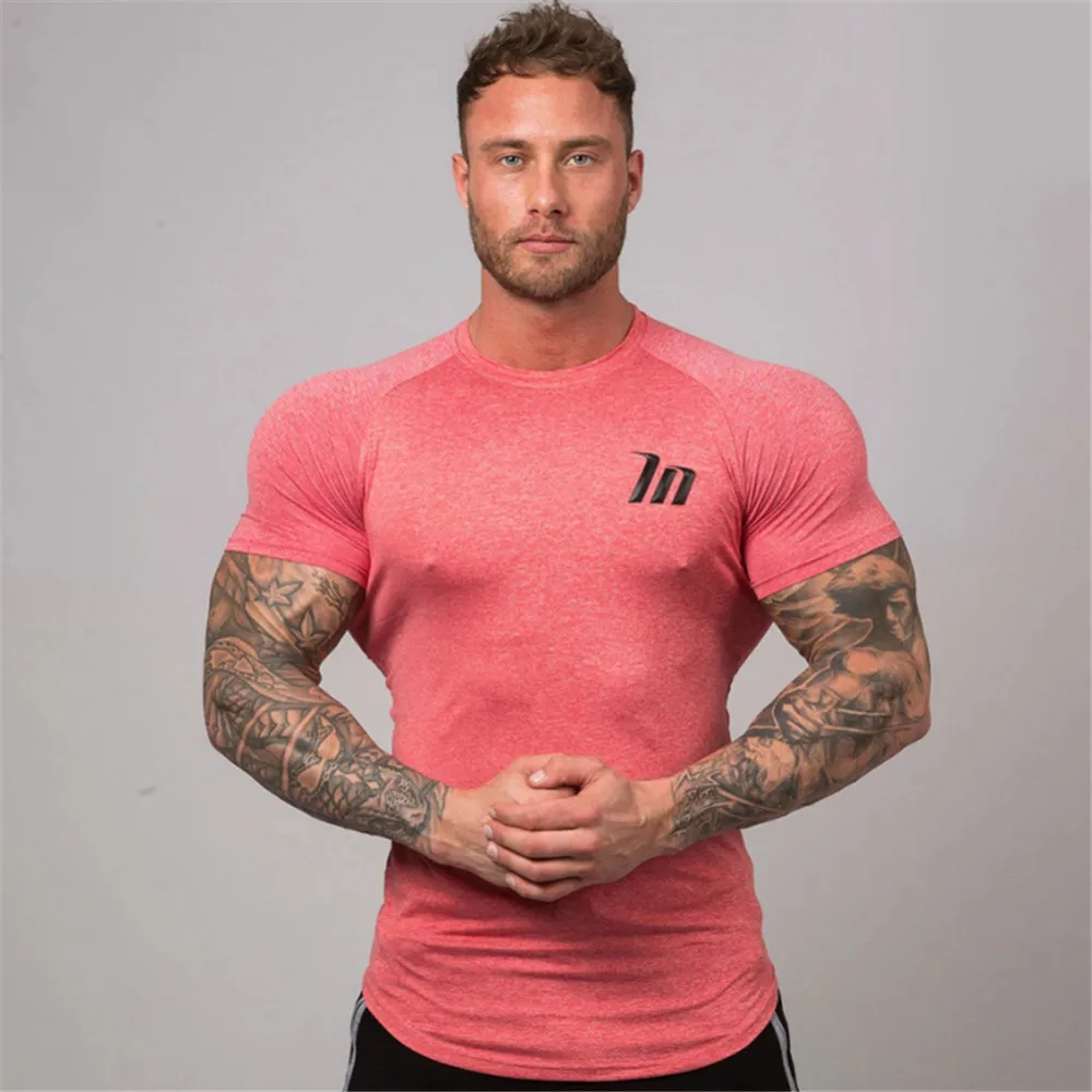 Компрессионная суперэластичная обтягивающая футболка для мужчин тренажерные