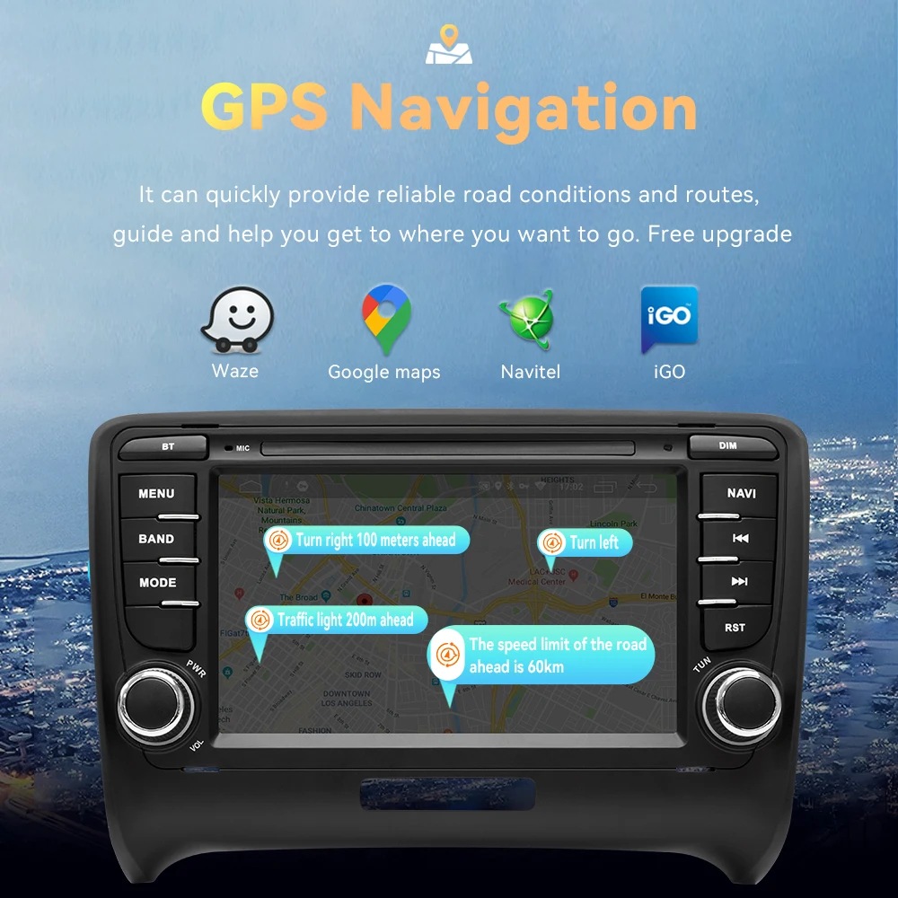 Автомобильная Мультимедийная система Carplay 8 ГБ + 128 Гб Android 11 для AUDI TT MK2 8J 2006 2007 2008 2009