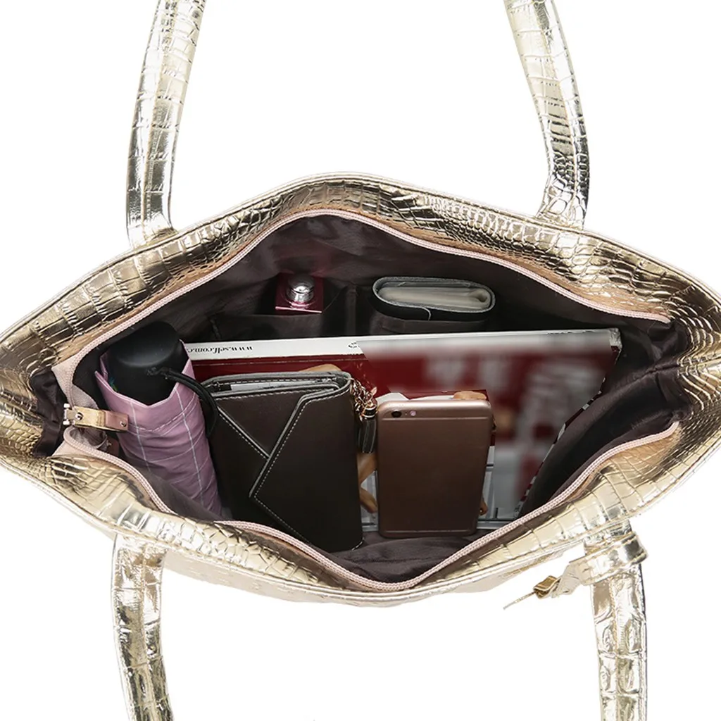 

Women Brand Luxury Crocodile Handbag Beach Tote Shoulder Bag Large Capacity Tote Bag Mujer Bolsas Feminina sac main femme#15