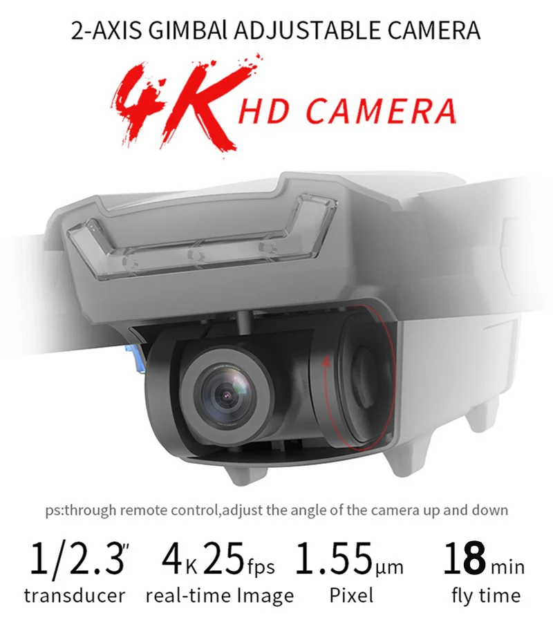 Радиоуправляемый Дрон HGIYI G11 4K HD камера Квадрокоптер Wi Fi FPV с 50 кратным увеличением