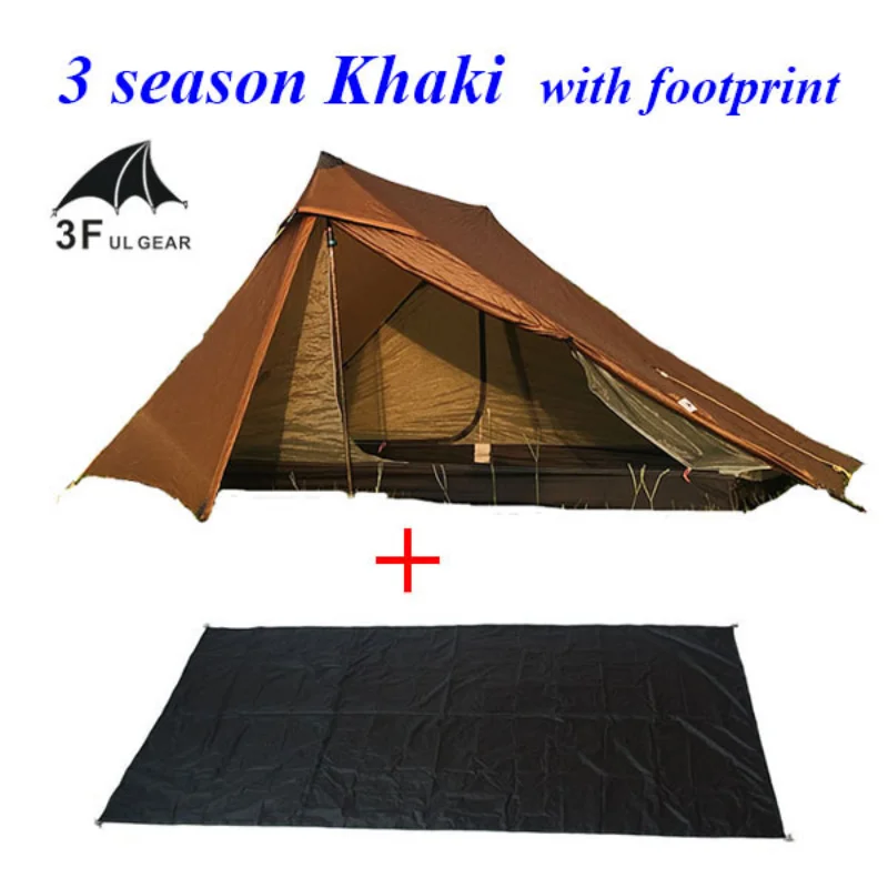 

2023 3F Lanshan 2 Pro Just 915 Grams 2 Side 20D Silnylon LightWeight 2 Person No-See-Um 3 And 4 Season Backpacking Camping Tent