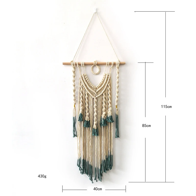 

Nordic Style Wall Hanging Macrame DreamCatcher Handmade Weave Hanging Decoration Bohemia Woven Tapestry Home Wedding Room Decor
