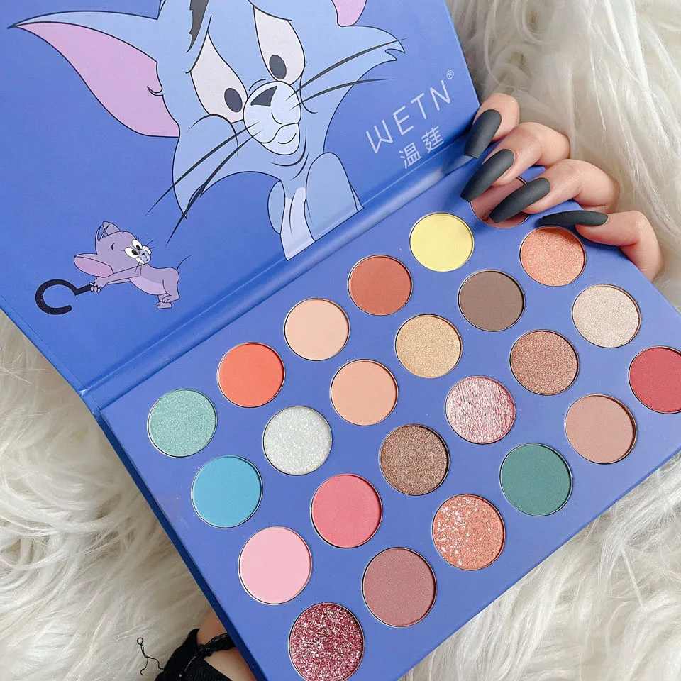 

High Pigmented Makeup Eyeshadow Palette 24 Color Blendable Matte Shimmer Glitter Paletas de Maquillaje Profesional