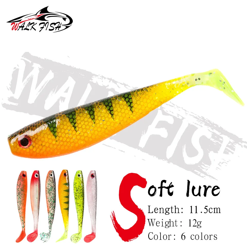 WALK FISH приманка для рыбной ловли 1 шт. Мягкая в виде червя 115 мм 12 г искусственная