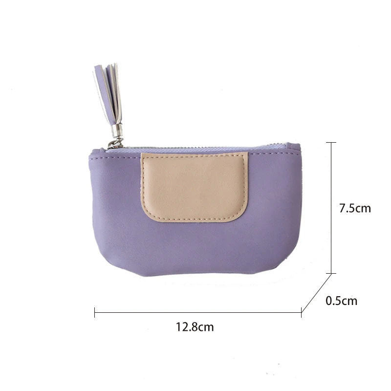 

Japanese Women's Coin Purse Fashion 2021 New Color Matching Buckle PU Leather Female Wallet student Travel Earphonee Storage Bag