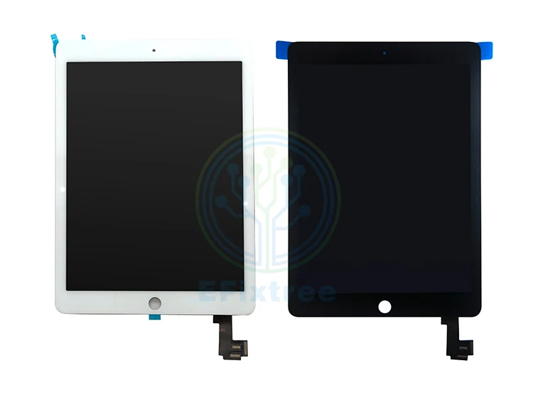 Класс A комбинированный для iPad Air 2 A1567 A1566 ЖК-экран дигитайзер сборка Дисплей сенсорный экран панель Черный Белый с наклейкой бумаги