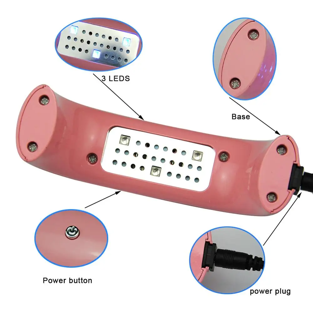 COSCELIA 9 Вт УФ светодиодный мини лампа с USB Сушилка для ногтей маникюра портативный
