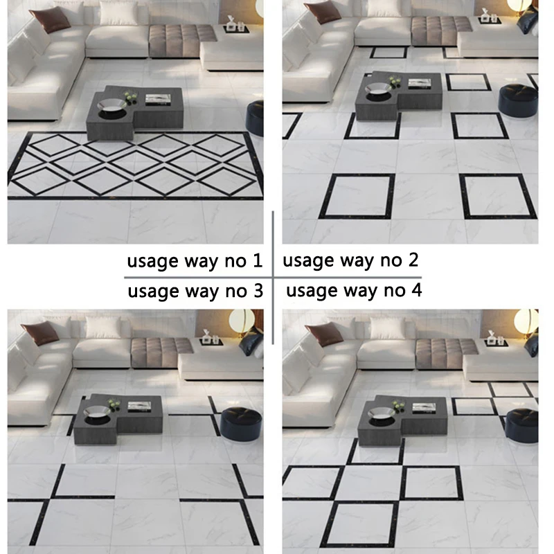 50 м серебро Керамика плитка полиэстер с защитой от разрыва лента декоративная