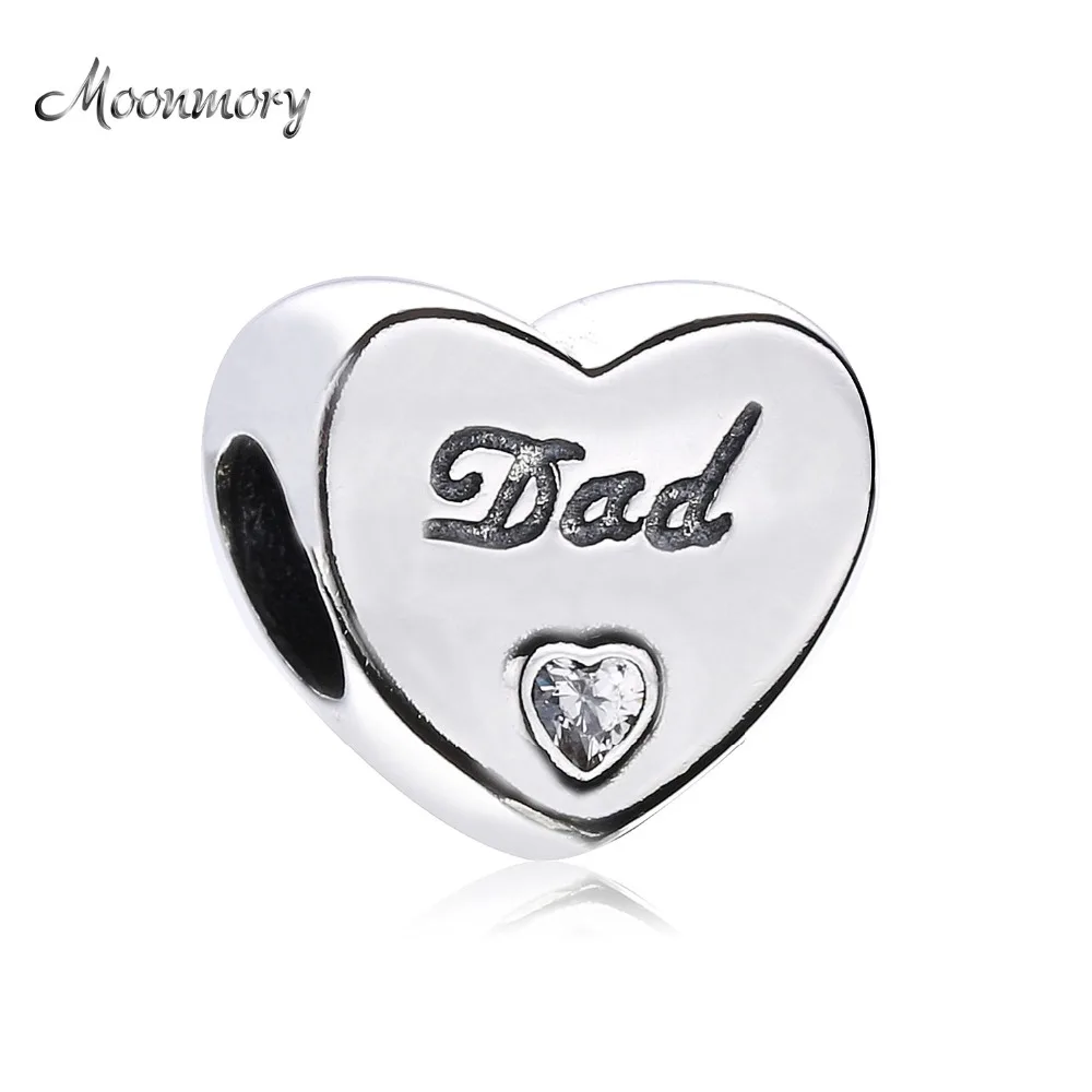 

Moonmory, новинка 2020 года, циркониевые бусины в форме сердца из стерлингового серебра 925 пробы для женщин, оригинальные украшения для браслета