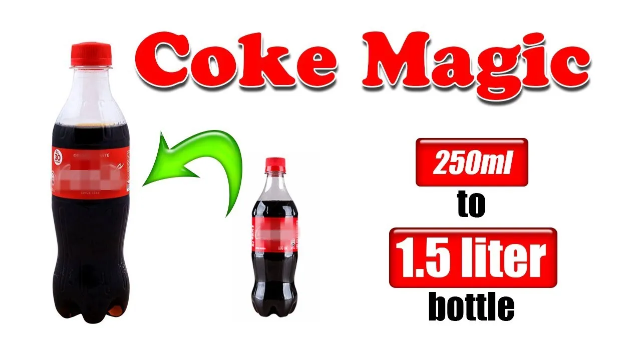 COKE MAGIC Small Coke To Big Stage Magic Tricks Awesome Magic Bag Trickily Gimmick Illusions Party Magic Show Magician Funny Toy