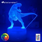 Новейшая модель; Динозавр 3D иллюзия Лампа 7 цветов Изменение дистанционного сенсорный светодиодный ночной Светильник дети Lampara Детские спальные Декор Рождество вечерние подарки