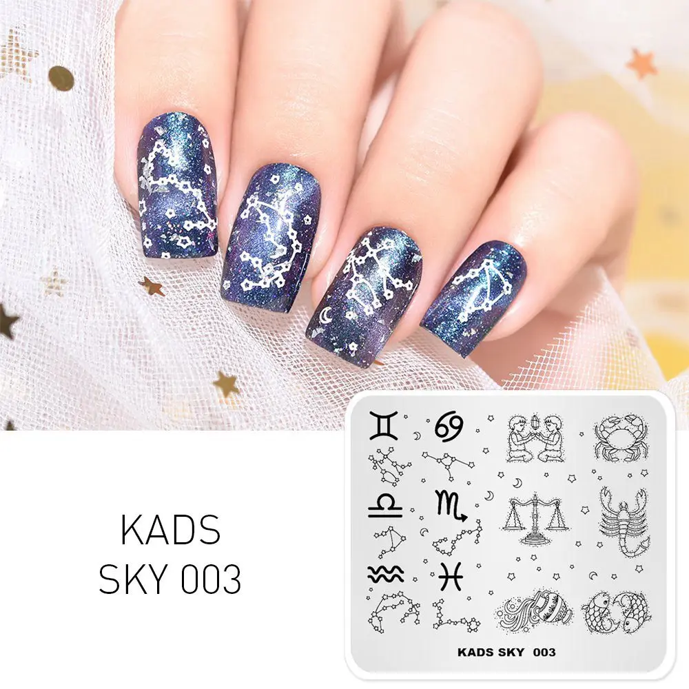 Sky 003 Rolabling 20 дизайн штамповки пластины вариант 1 шт. небо Природа Путешествия китайский океан моды серии Маникюр DIY для штамп для ногтей искусство - Цвет: Sky 003