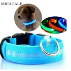 Ночной ошейник для собак, светодиодный, USBаккумулятор, мигающий, светится в темноте, нейлоновый светящийся флуоресцентный ошейник для собак