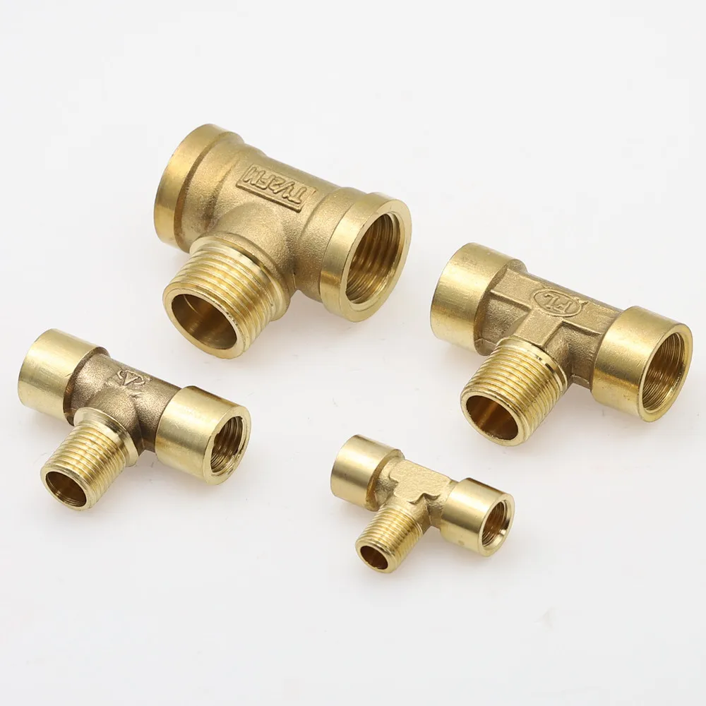 Медные трубчатые фитинги тройник женский/мужской/женский 1/8 &quot1/4&quot 3/8 &quot1/2&quot