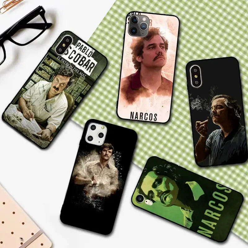 

YNDFCNB Narcos TV Series Pablo Escobar Phone Case for iPhone 11 12 13 mini pro XS MAX 8 7 6 6S Plus X 5S SE 2020 XR cover