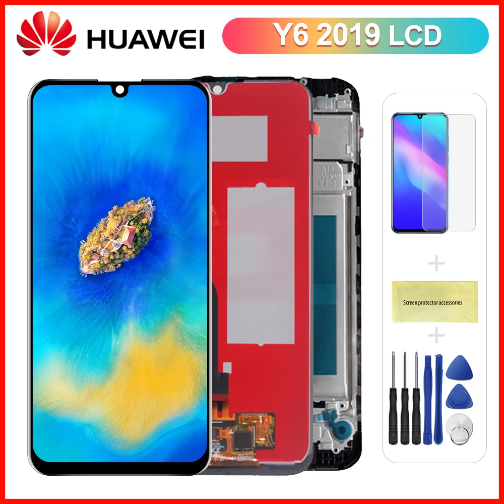 6 09 "оригинал для Huawei Y6 2019/ Pro Prime 2019 ЖК дисплей сенсорный дигитайзер + рамка