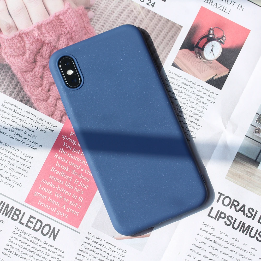

Phone Cases for iPhone XS 11 Pro MAX XR X XS Max Silicone Solid Color Case for iPhone 11 7 5 5S SE 6 6S 8 Plus Soft Cover candy
