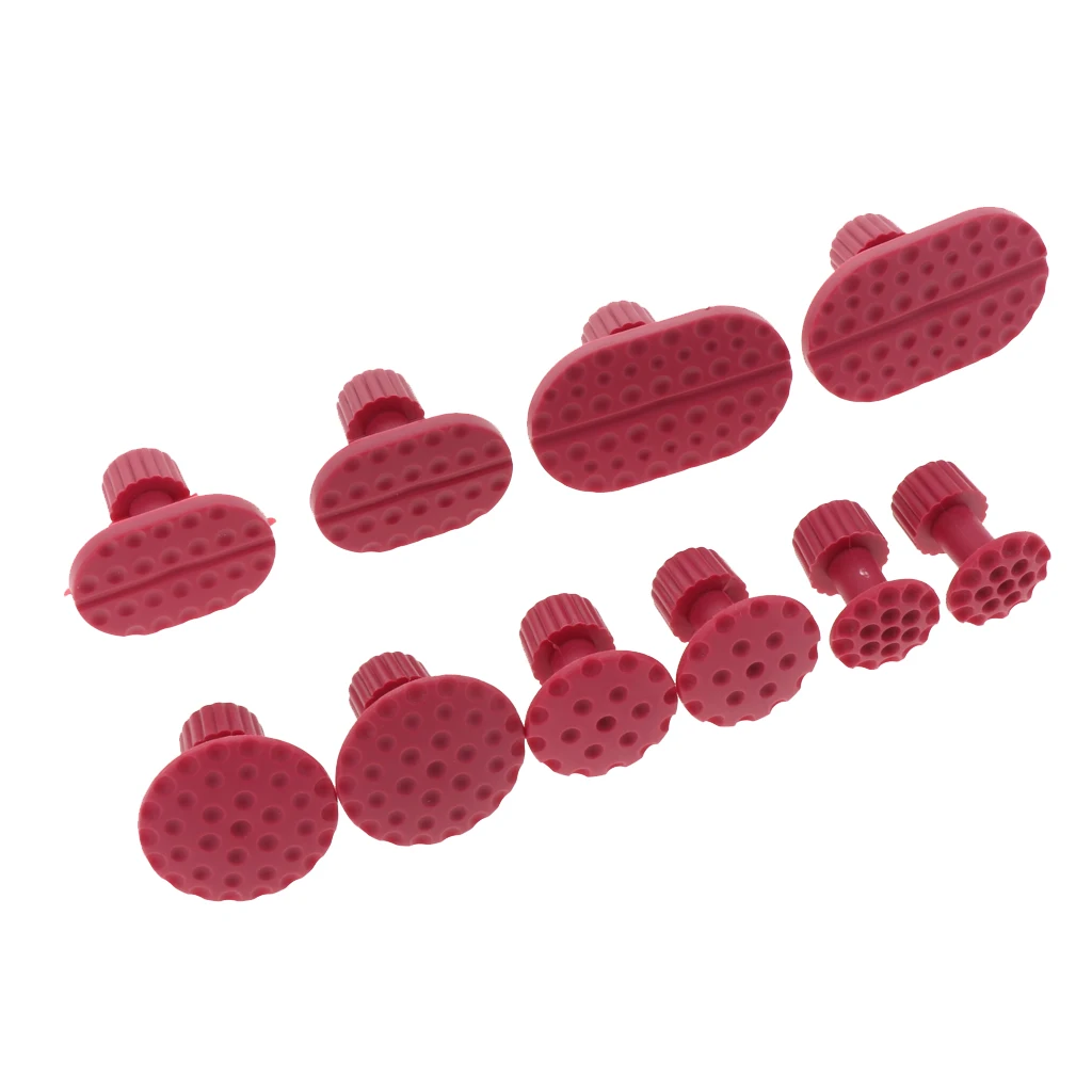 

10Pcs Nylon Round Tab Puller Paintless Dent Repair Tool Glue Pulling System