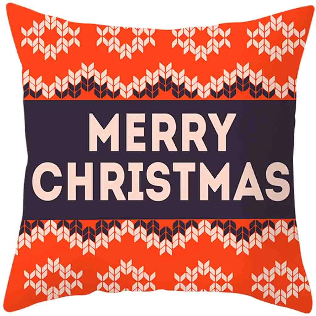 Merry Christmas хлопковые льняные наволочки Рождественский автомобиль диван спальня Cama наволочка украшение дома Almofadas Funda Cojin - Цвет: C