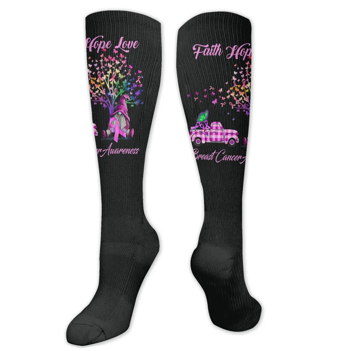 

Мужские и женские Компрессионные носки Faith Hope Love для женщин и мужчин, широкие носки для медсестер, бега, атлетики