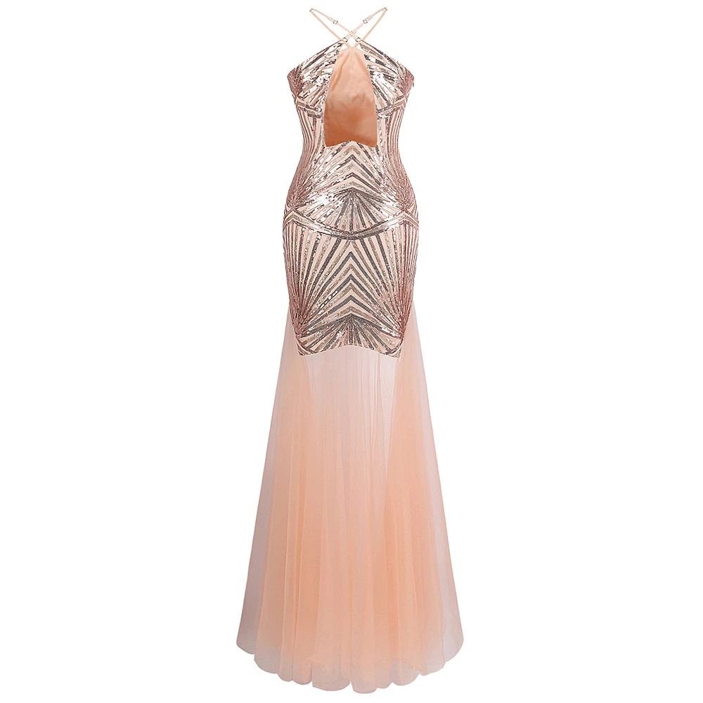 Angel-Fashion, женские вечерние платья, длинные, формальные, v-образный вырез, прозрачные, специальные, вечерние платья, Cyan 442 420