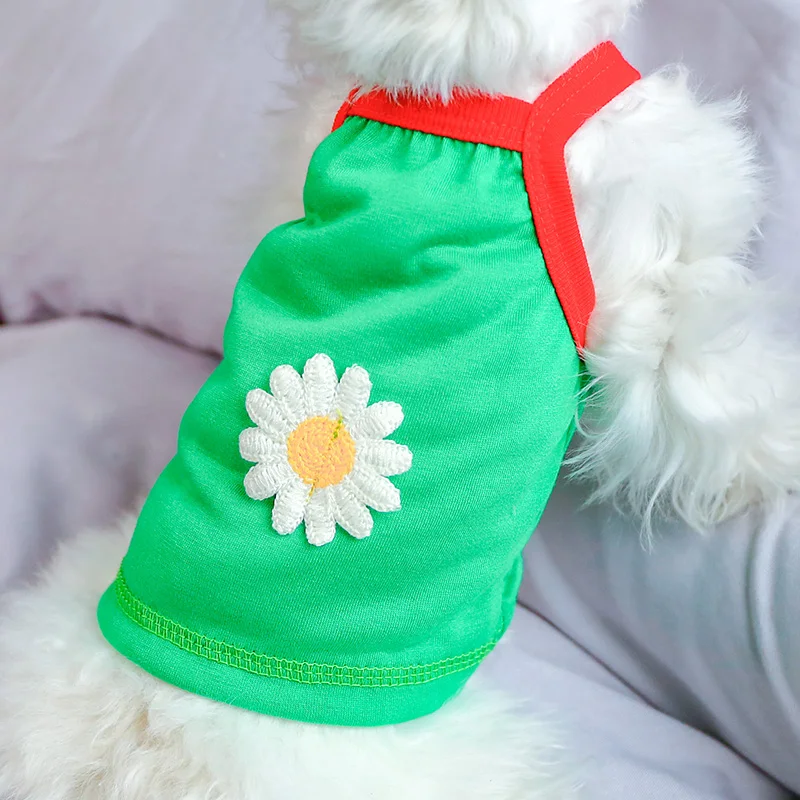 PETCIRCLE Одежда для собак с цветочным узором Платье майка маленьких Щенок домашнее