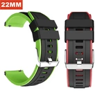 Двухцветный ремешок для часов Huawei Watch GT 2e 2, силиконовый ремешок для Huawei Watch gt2e gt2, ремешки для Amazfit Stratos 3 2GTR 47 мм 47