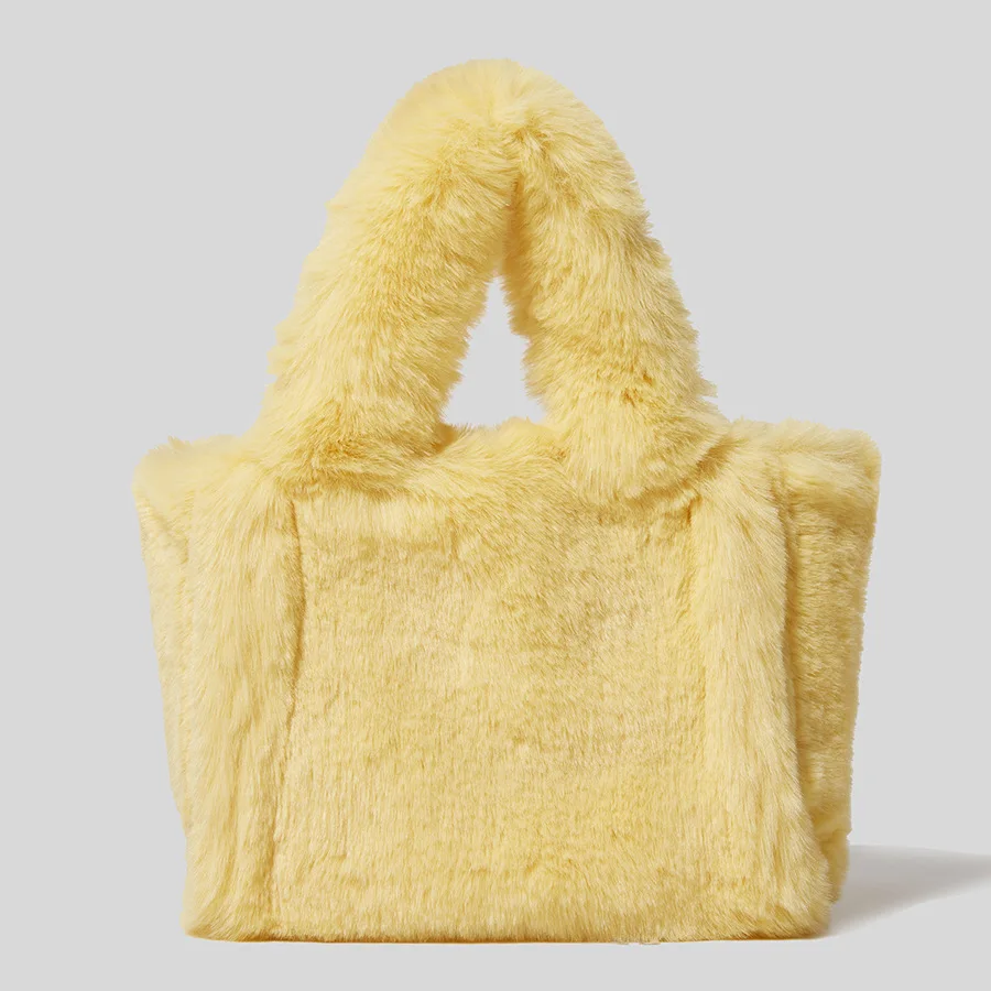 

Милая мягкая плюшевая Маленькая женская сумка-тоут, женские сумки, повседневная сумка-шоппер, роскошные пушистые женские зимние кошельки и...