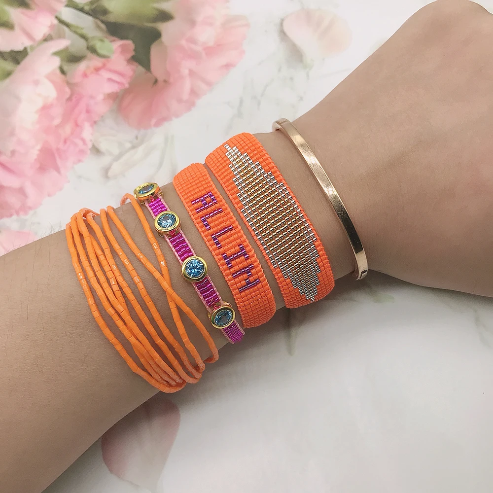 

BLUESTAR Boho MIYUKI Bead Bracelets For Women Turkish Eye Pulseras Mujer Moda Crystal Tassel Armband Handmade Bead Loom