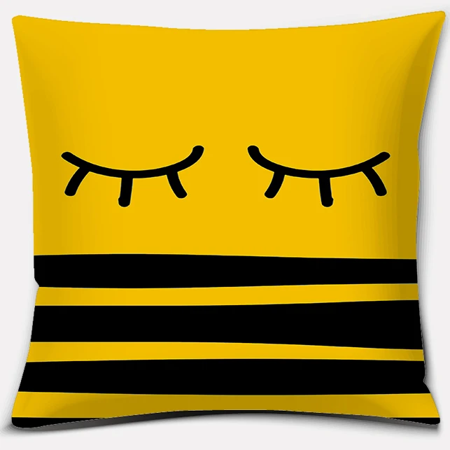 

Yellow pattern series geometric figure printing square home decoration pillowcase (45cm * 45cm)