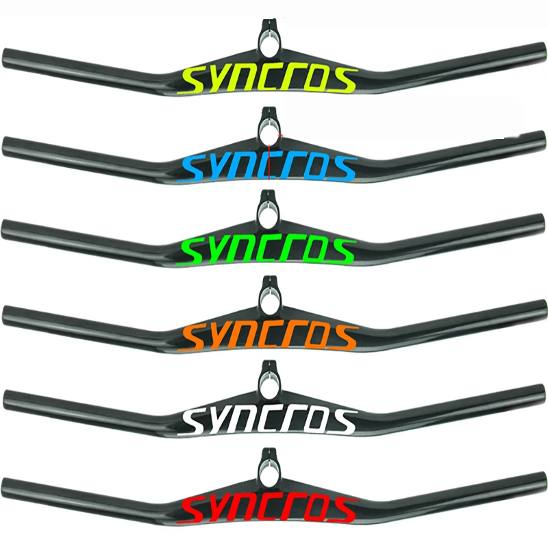 Скидка Syncros изготовленный на заказ углеродное волокно в форме Интегрированный руль 6 градусов совместим с короткой ножке в форме MTB велосипед вынос...