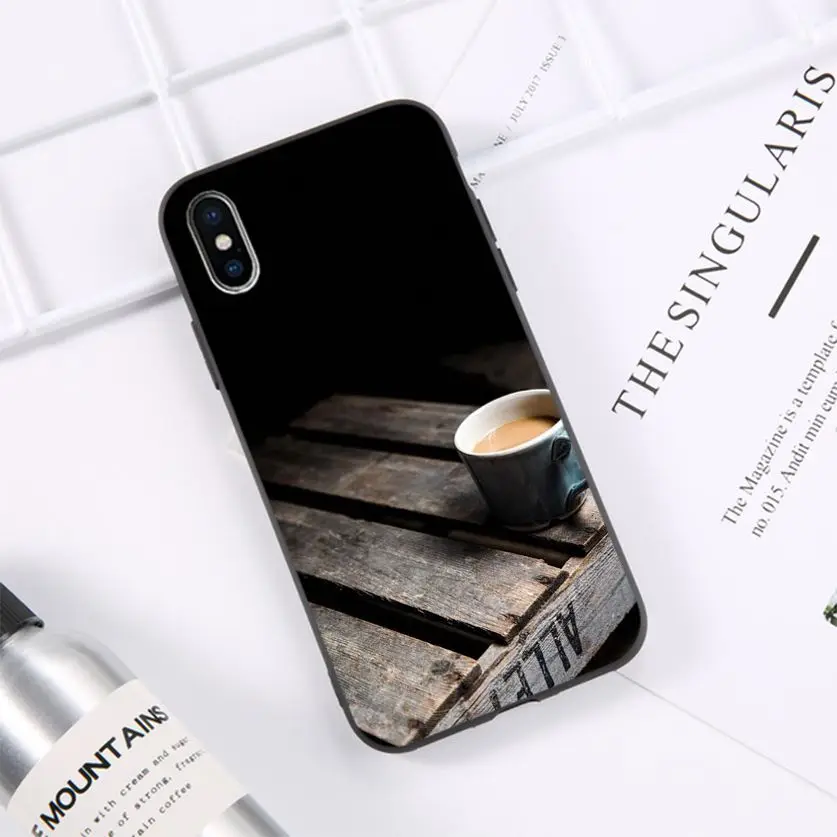 

A cup of coffee Pattern TPU Soft Phone Case for iPhone 11 pro XS MAX 8 7 6 6S Plus X 5 5S se 2020 XR case