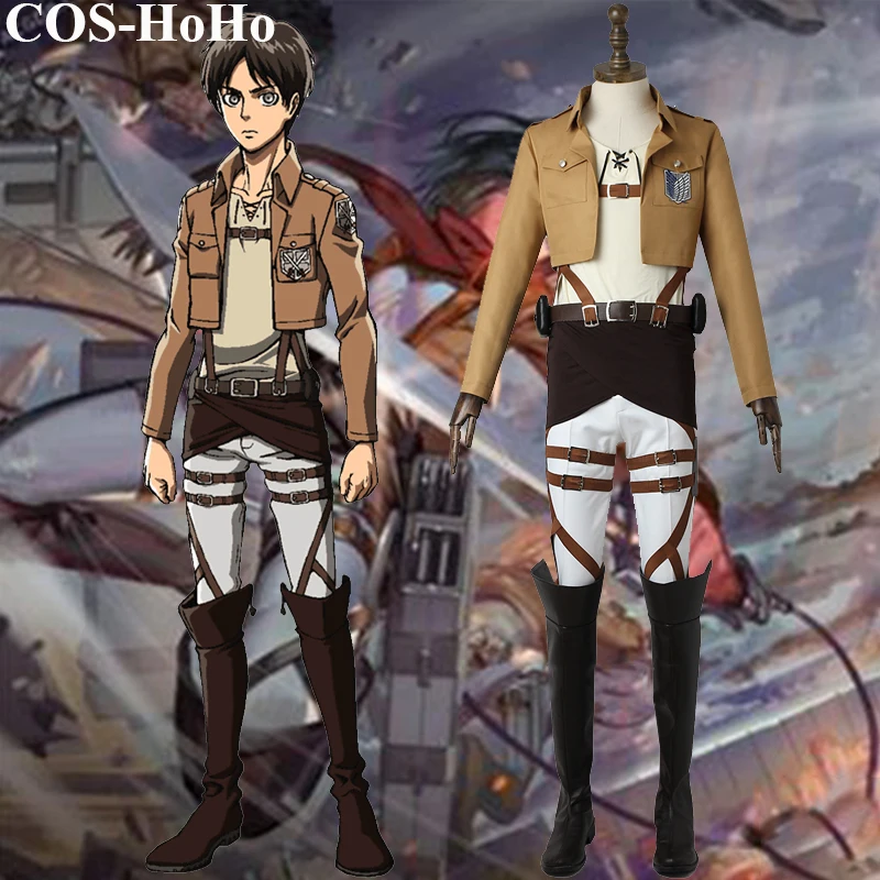 Костюм для косплея Эрена джейгера из аниме атака на Титанов | Тематическая одежда