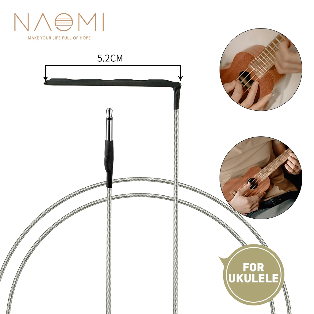 

NAOMI 5pcs/1set Ukulele Piezo Black Rod Pickup 52mm Under-Saddle Passive Piezo Film Pickup For Uke Use