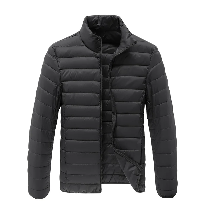 

Men's light down jacket with vertical collar Korean casual warm winter coat