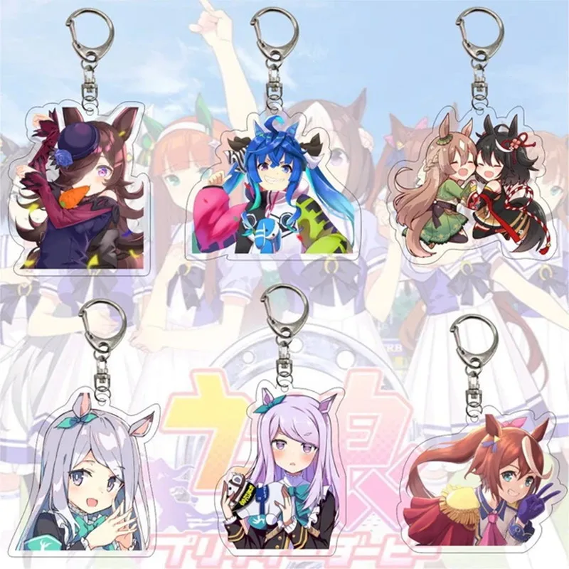 

Anime Game Umamusume: Pretty Derby Keychain Acrylic Figure Key Chain Keyring Key Ring Holder For Fans Friends Men Jewelry Gifts