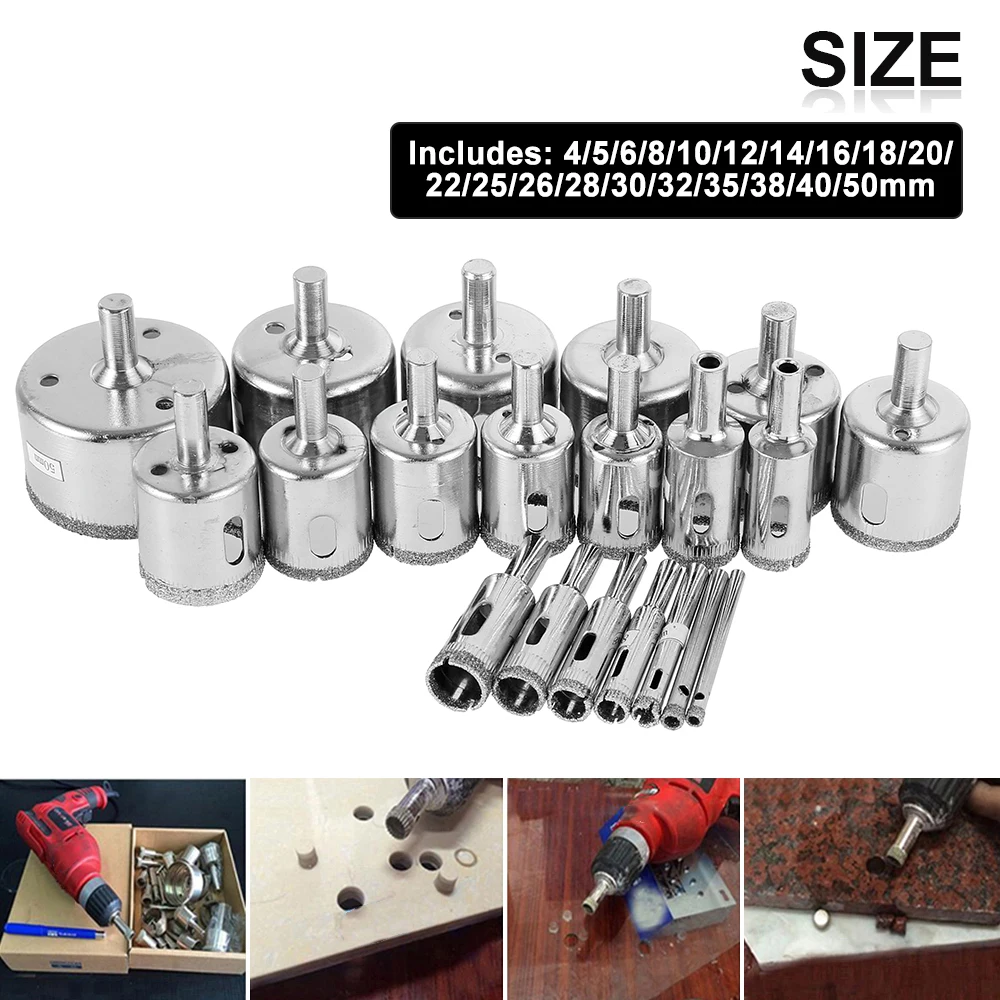 20 шт. набор сверл с алмазным покрытием для плитки мраморного стекла Керамической