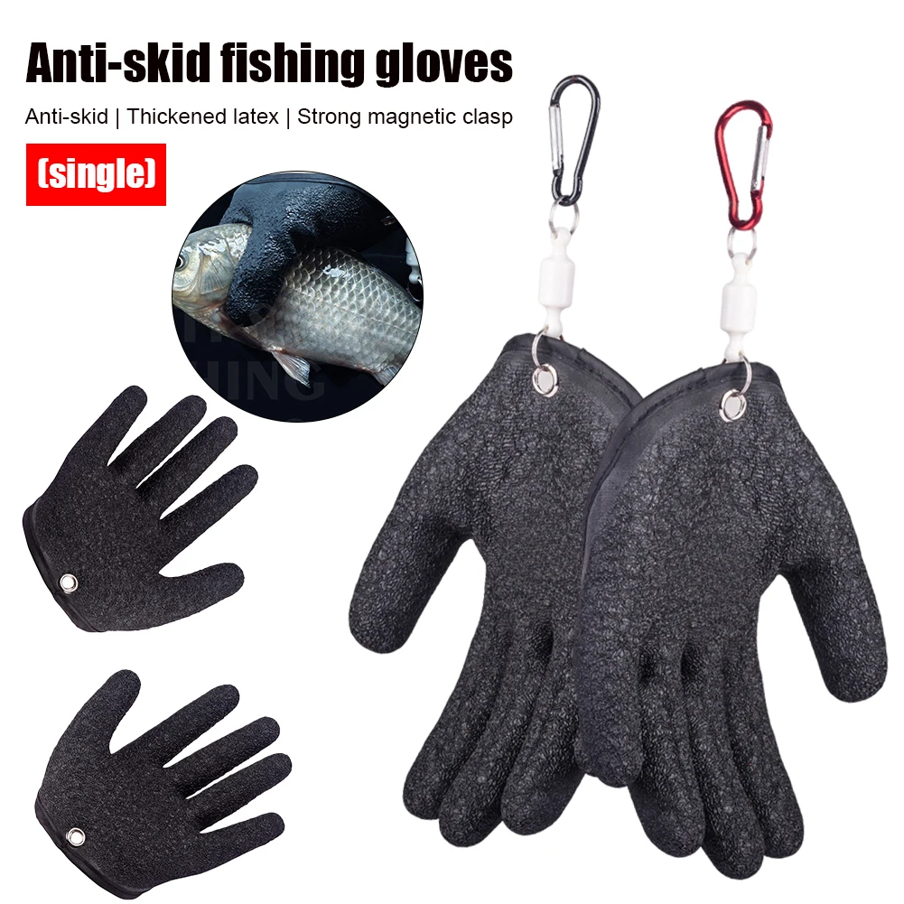 

1Pc Fishing Glove Anti-slip Fish Catching Gloves Hand Protector Puncture-Proof Cut Resistant Fish Grabbing Glove Magnetic Hook