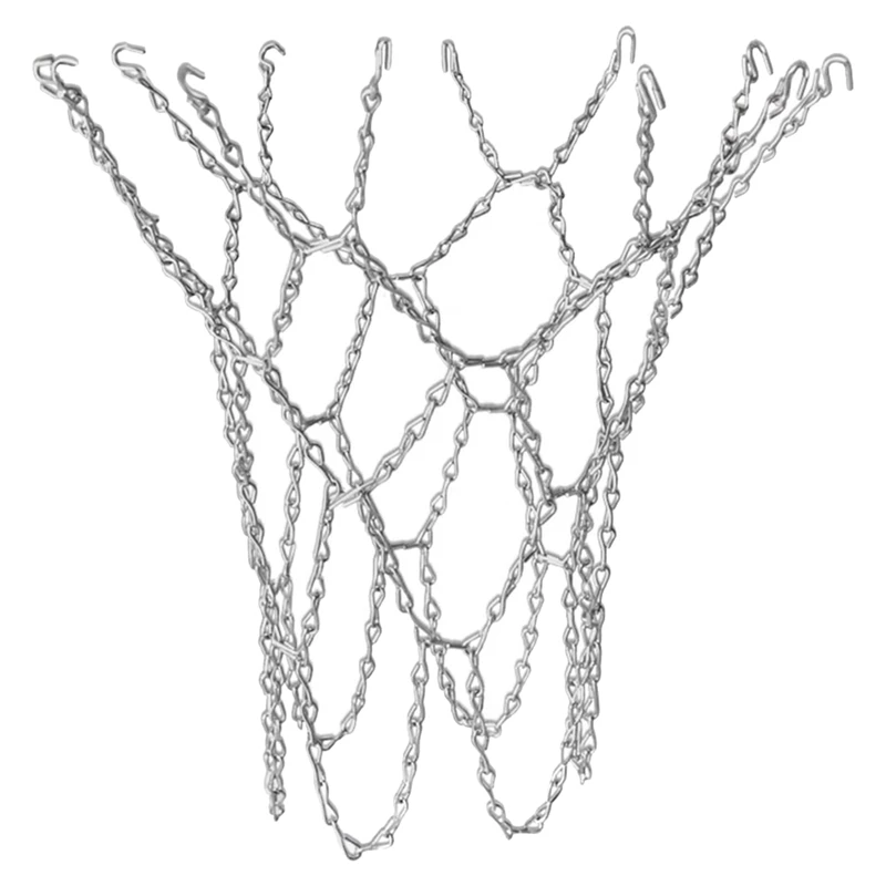 

Сменная сверхпрочная баскетбольная сетка, стальная цепь, металлическая сетка для баскетбола, для улицы и помещения, замена