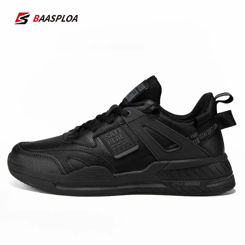 Baasploa 2022 New Arriavl Men's Waterproof Sneakers Sport Lightweight Casual Non-slip Walking Shoes Leather Male Running Shoes